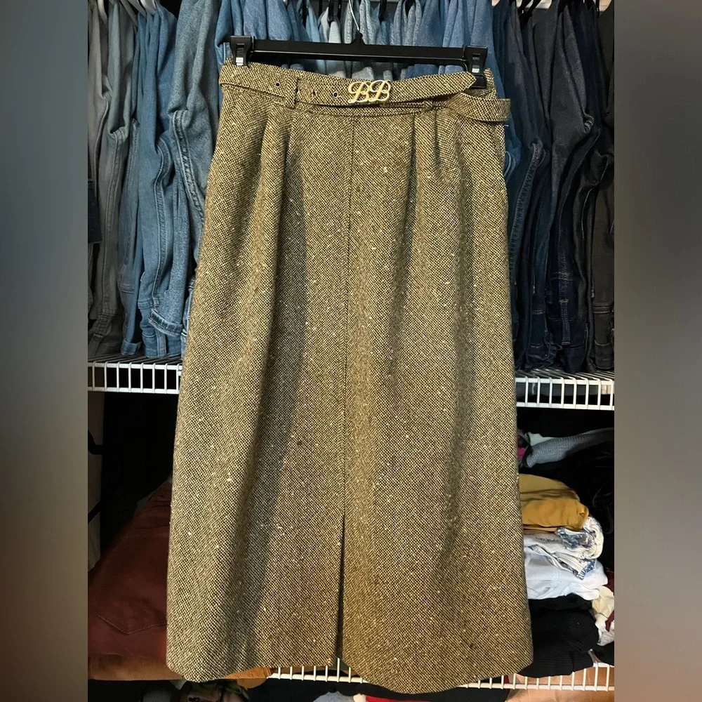 Vintage Wool Tweed Pencil Skirt - Picture 4 of 8